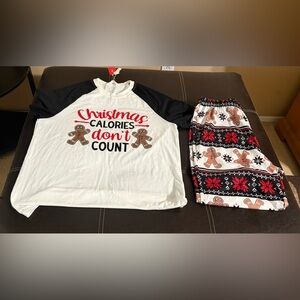 Men’s Gingerbread Man Christmas Pajamas Size (M)